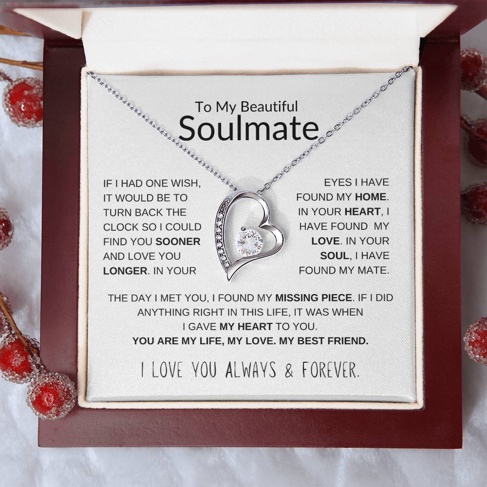 To My Beautiful Soulmate Forever Love Pendant