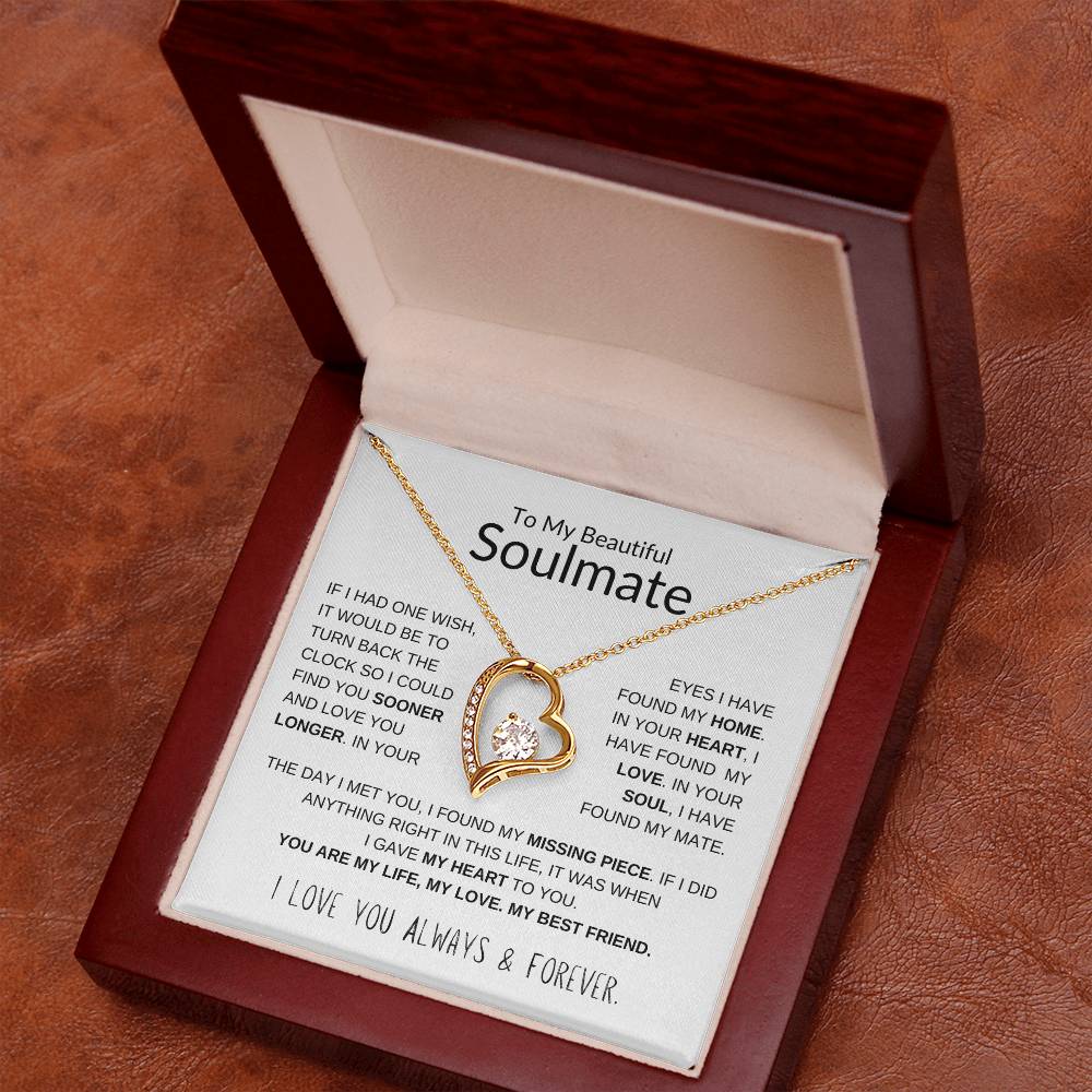 To My Beautiful Soulmate Forever Love Pendant