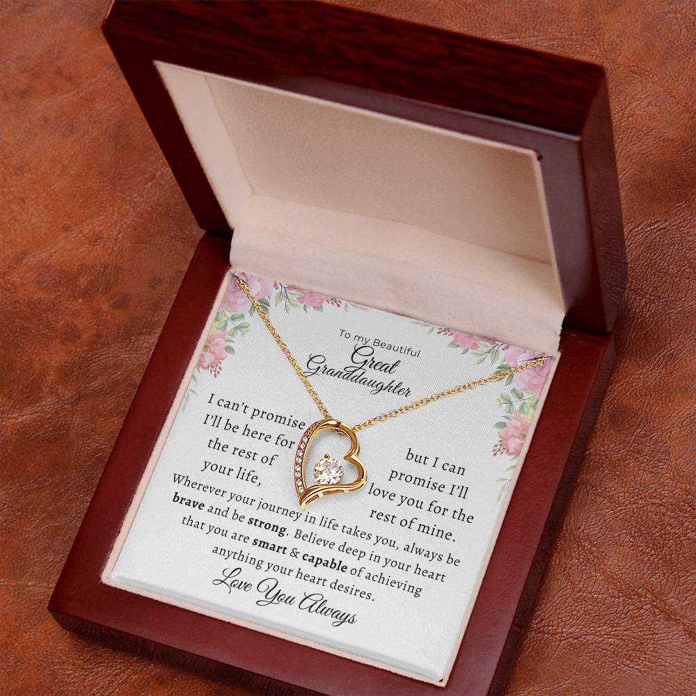 To my Beautiful Great Granddaughter Love Forever Pendant