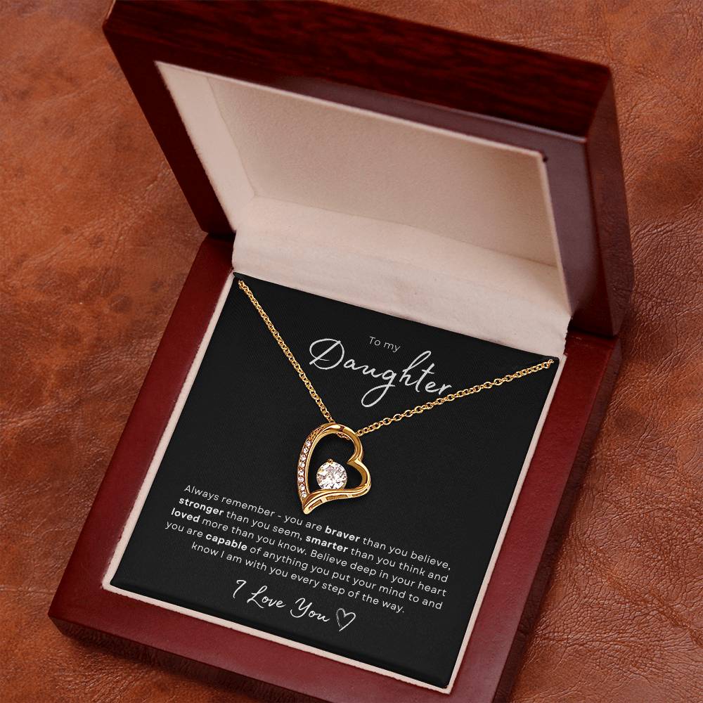 To My Daughter Forever Love Necklace