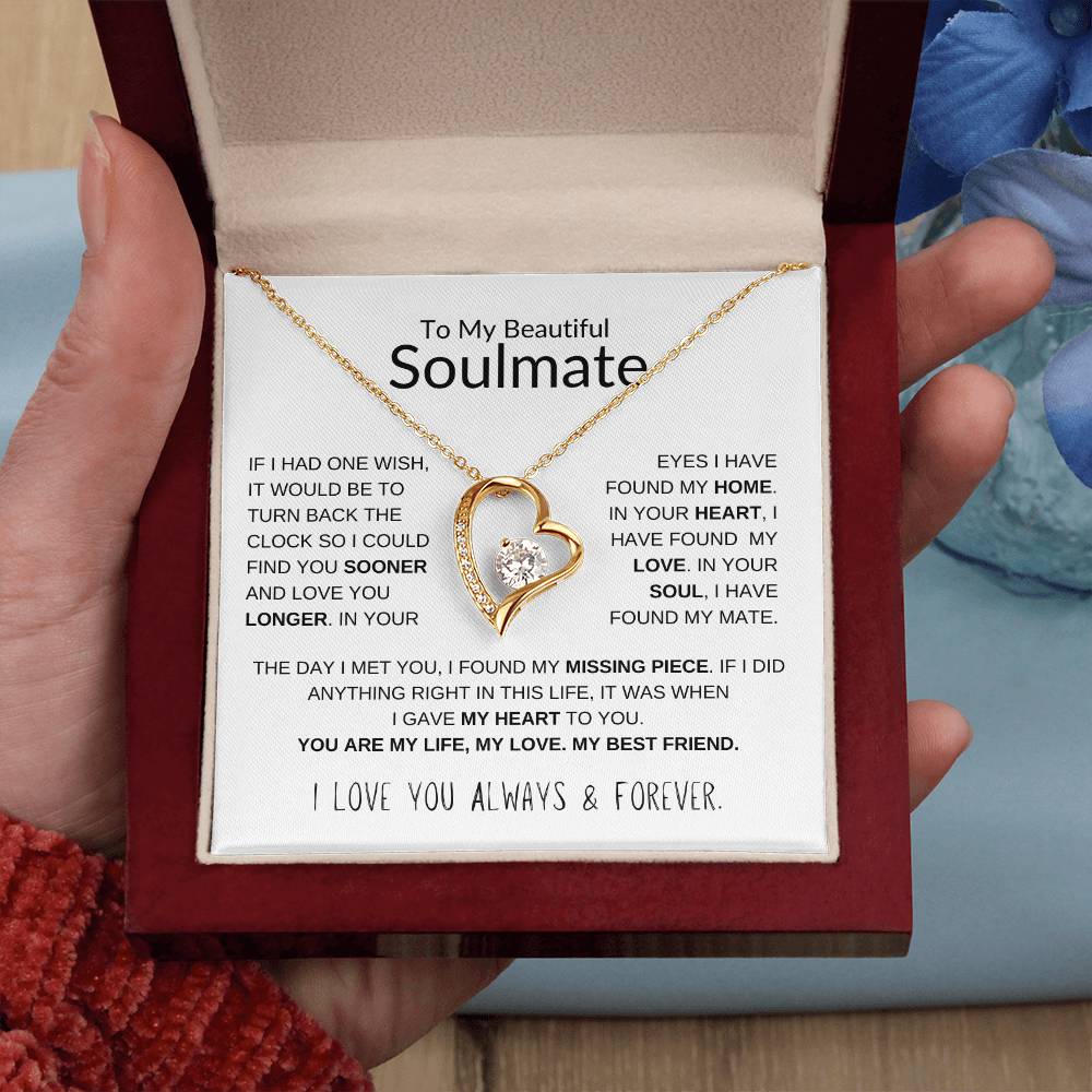 To My Beautiful Soulmate Forever Love Pendant