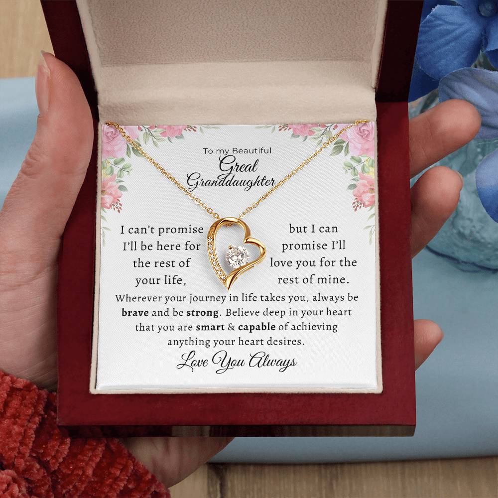 To my Beautiful Great Granddaughter Love Forever Pendant