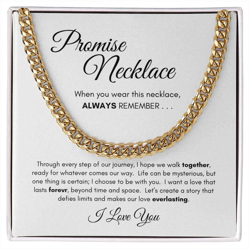 Promise Necklace Cuban Links Chain