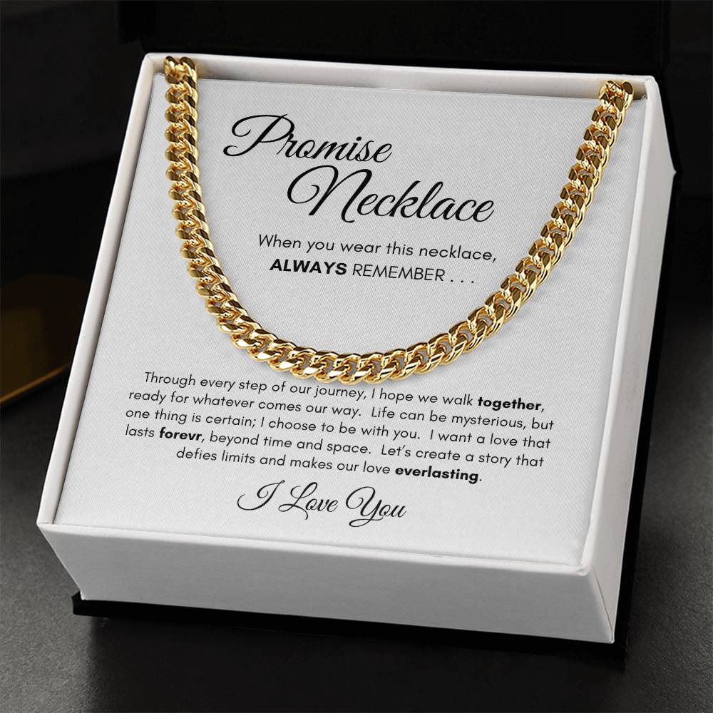 Promise Necklace Cuban Links Chain