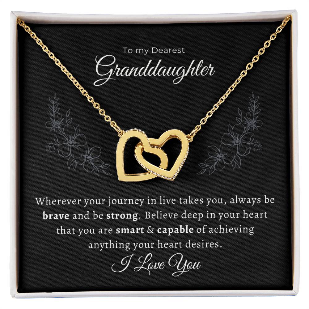 To my Dearest Granddaughter Interlocking Hearts Pendant