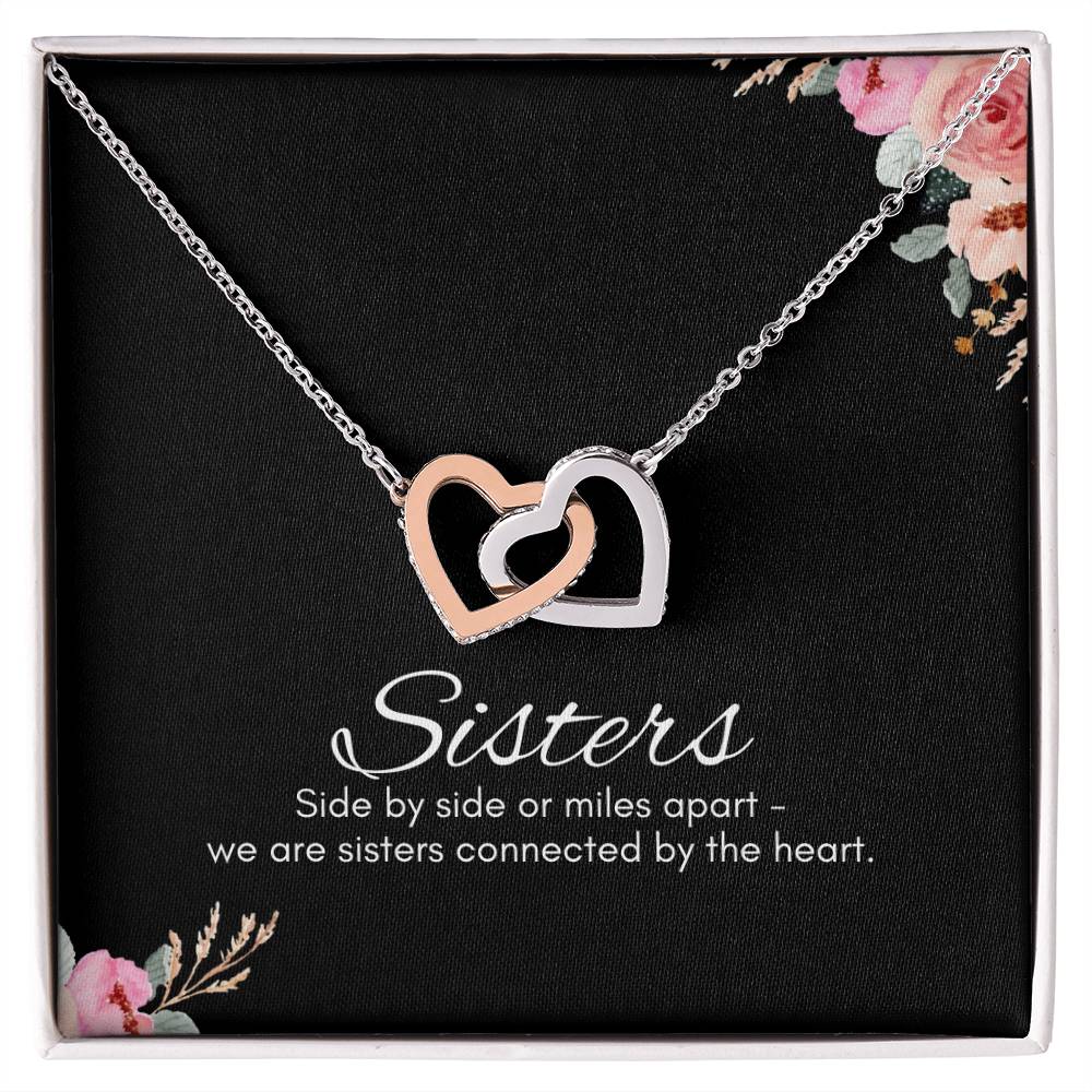 Sisters Interlocking Hearts Pendant