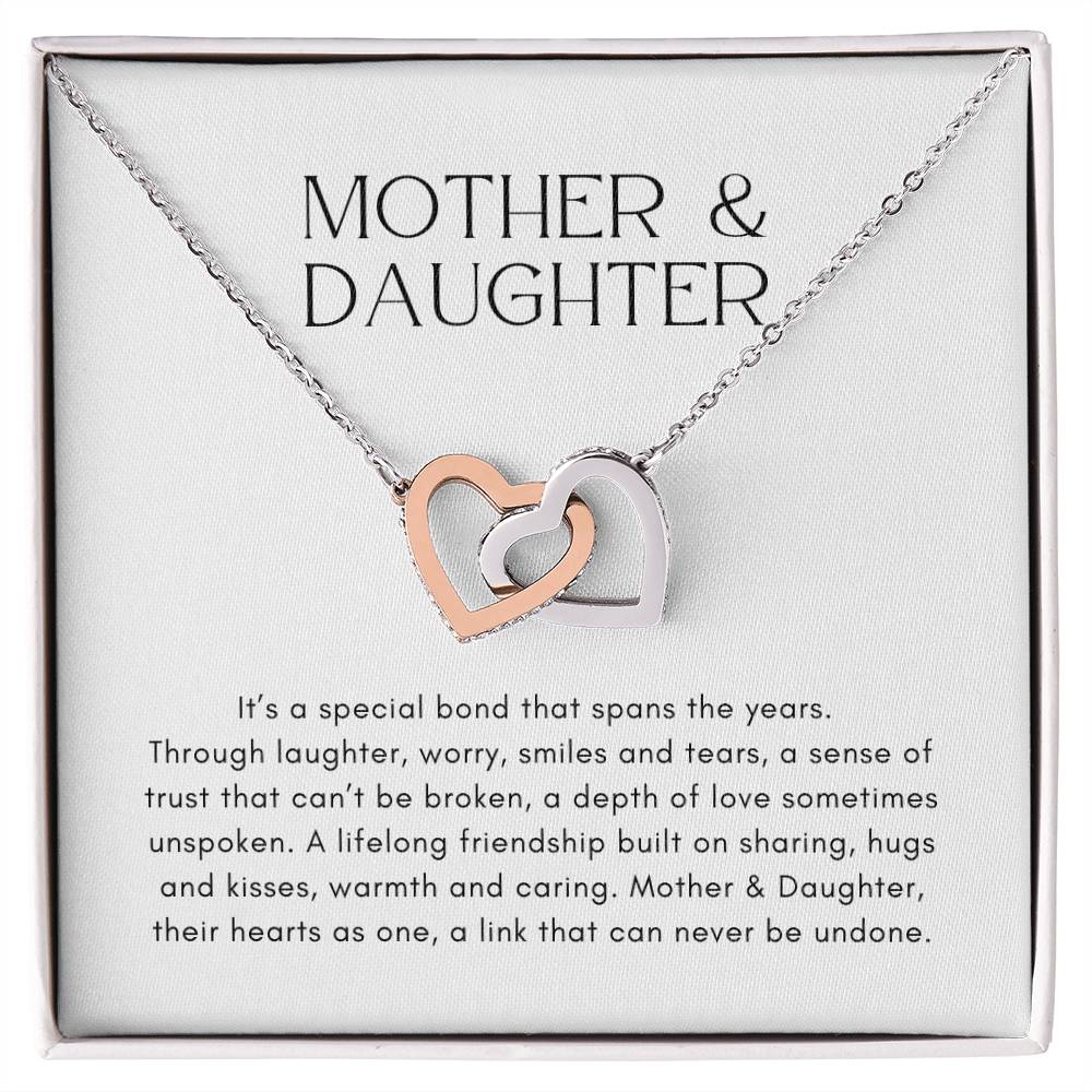 Mother and Daughter Heart to Heart Pendant