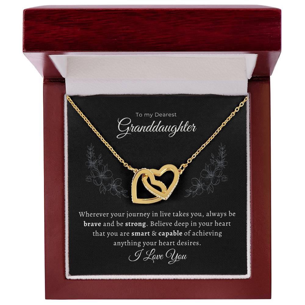 To my Dearest Granddaughter Interlocking Hearts Pendant