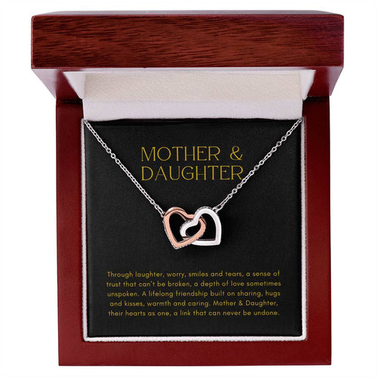 Mother and Daughter Heart to Heart Pendant