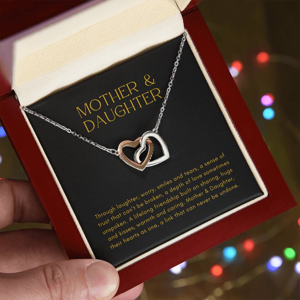 Mother and Daughter Heart to Heart Pendant