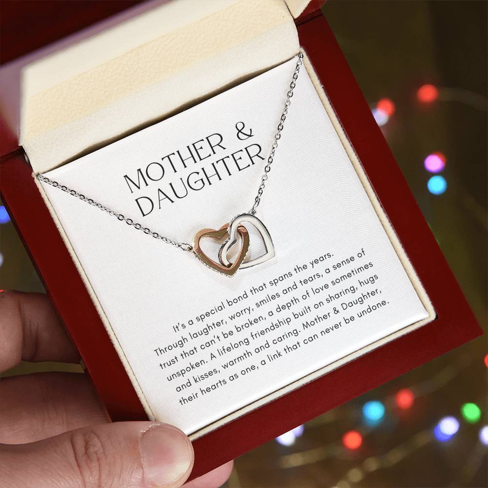 Mother and Daughter Heart to Heart Pendant