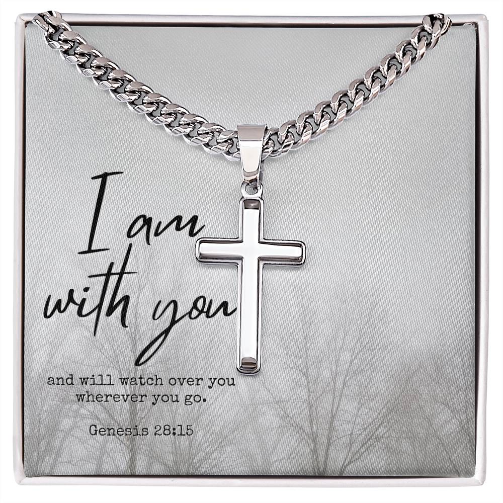 I am with you Artisan Cross Necklace