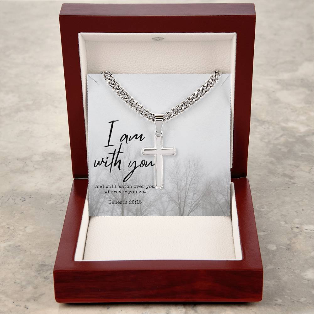 I am with you Artisan Cross Necklace