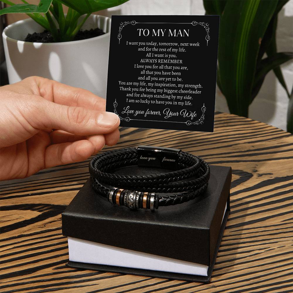 To my Man Love you Forever Bracelet