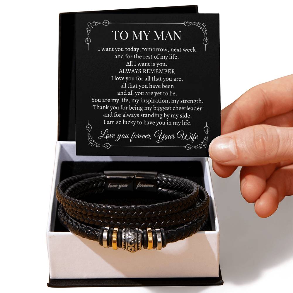 To my Man Love you Forever Bracelet