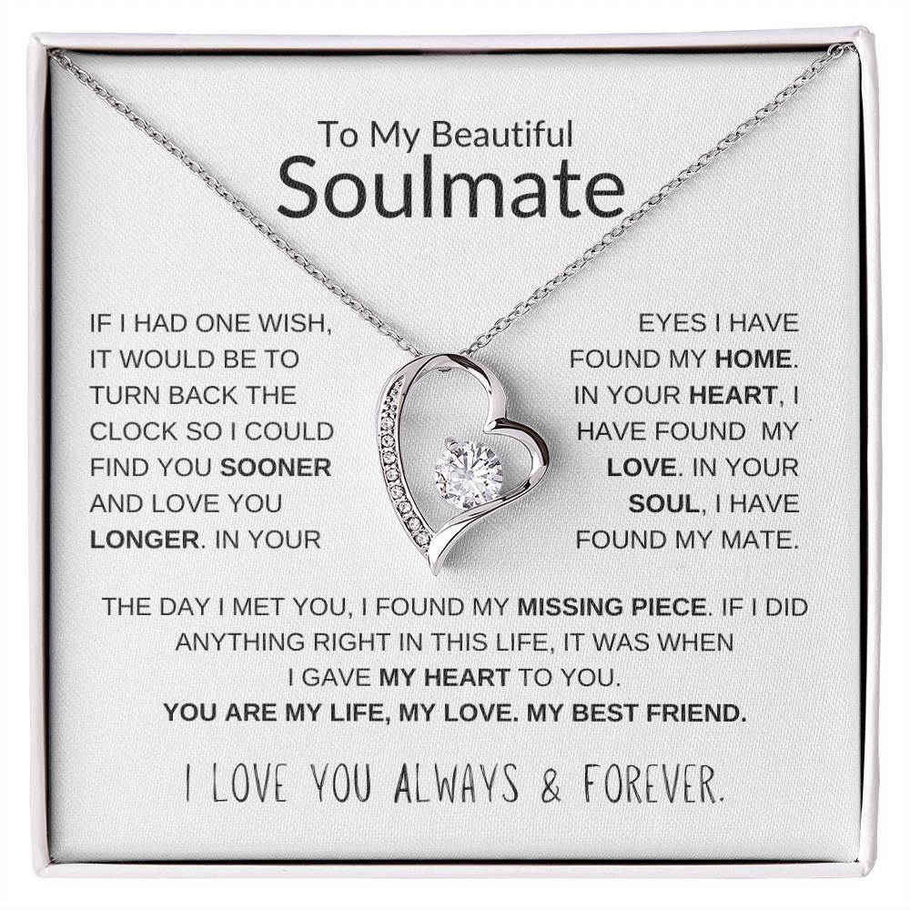 To My Beautiful Soulmate Forever Love Pendant