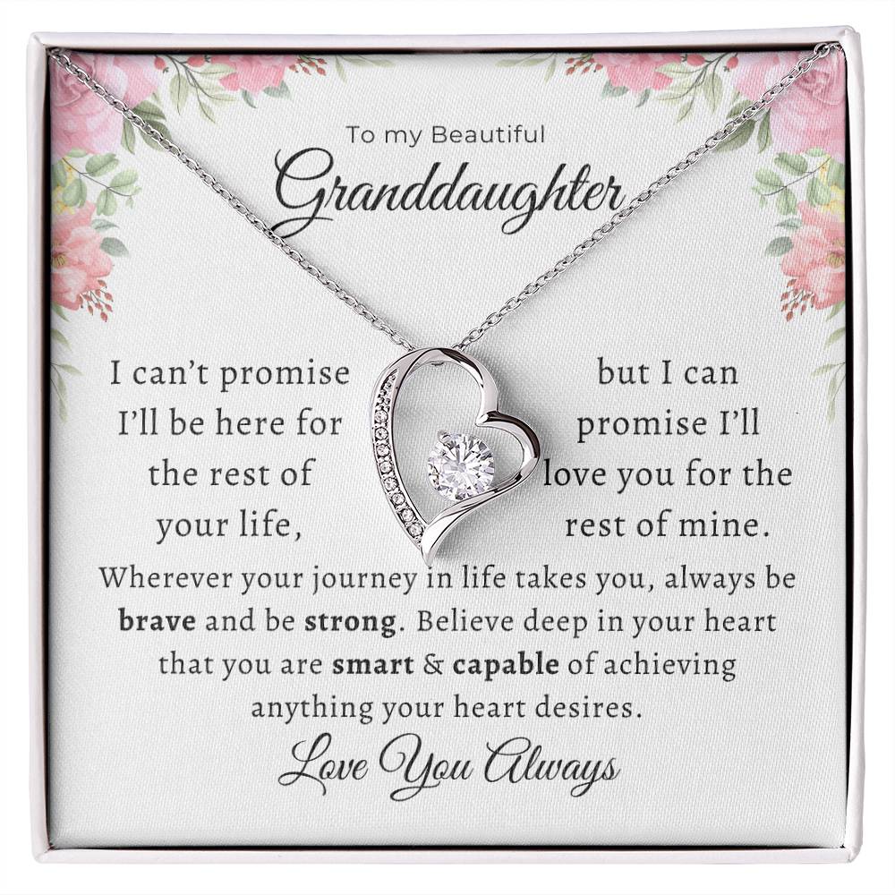 To my Beautiful Granddaughter Forever Love Pendant