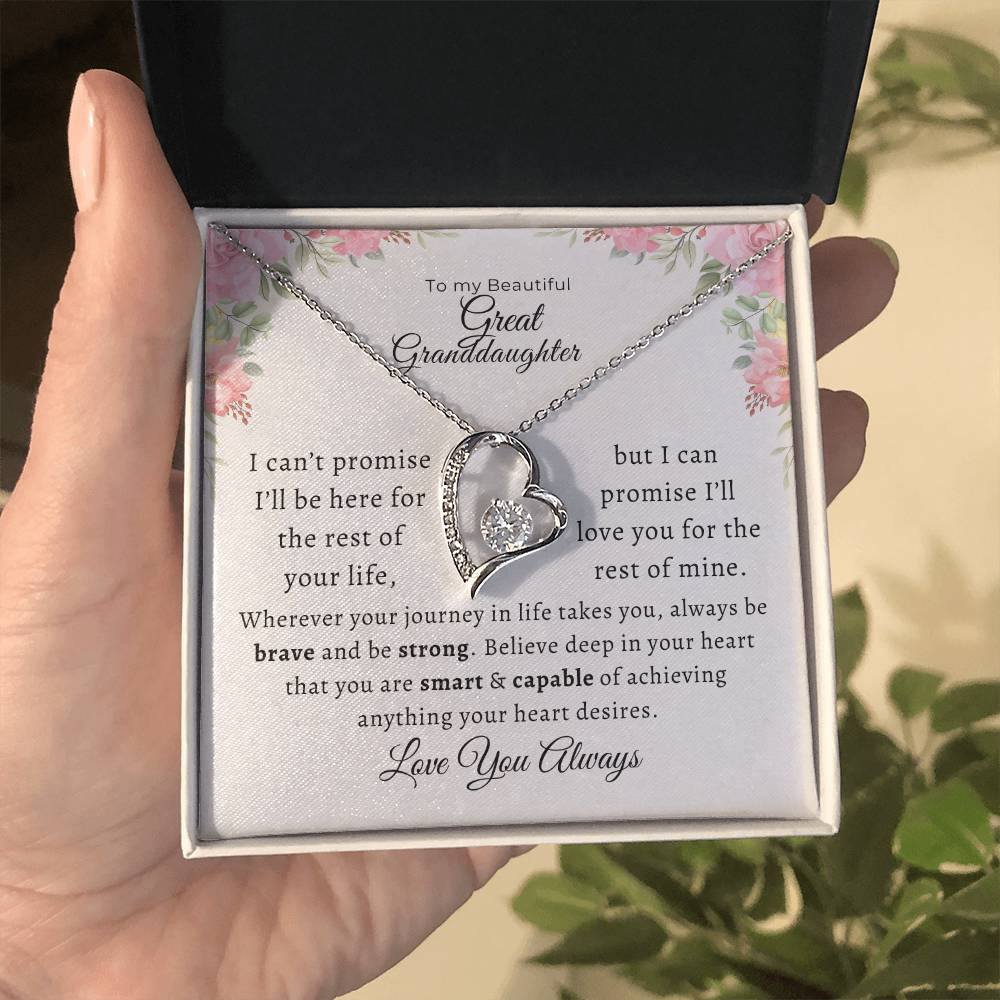 To my Beautiful Great Granddaughter Love Forever Pendant