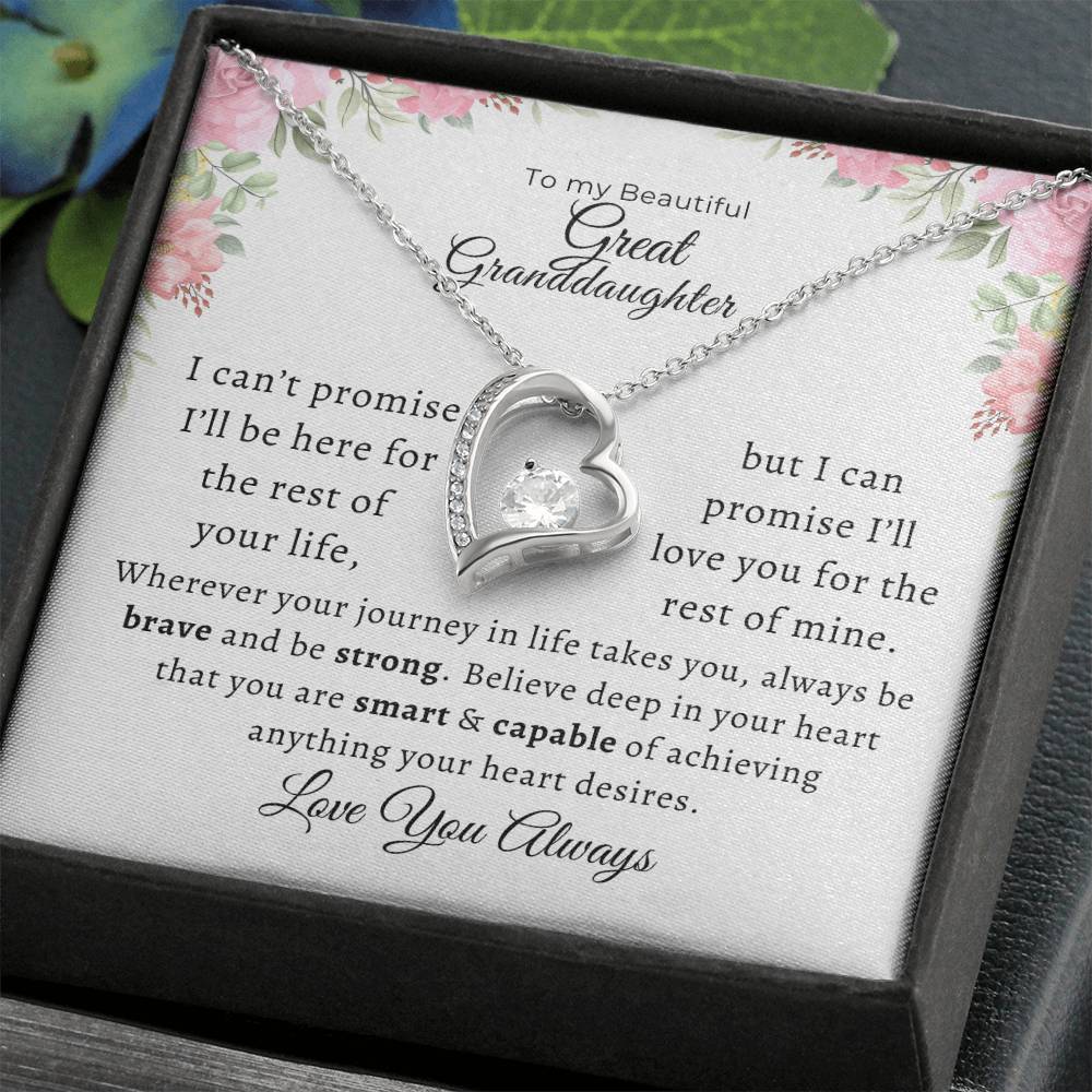 To my Beautiful Great Granddaughter Love Forever Pendant