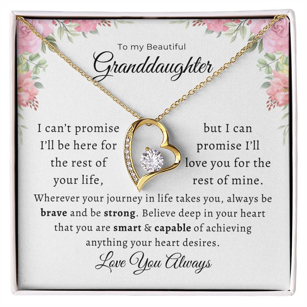 To my Beautiful Granddaughter Forever Love Pendant