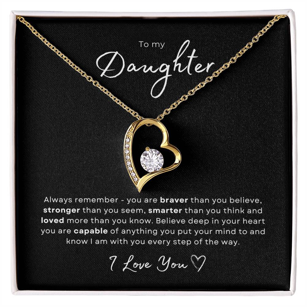 To My Daughter Forever Love Necklace