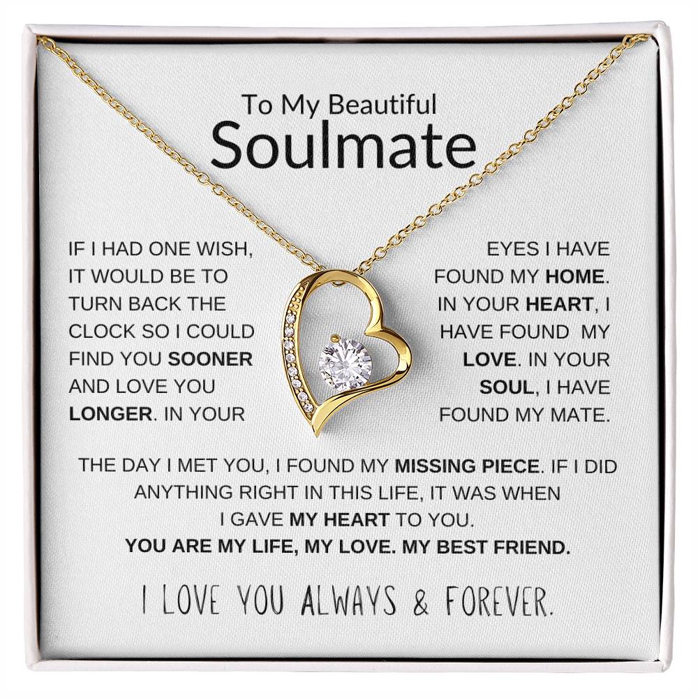 To My Beautiful Soulmate Forever Love Pendant