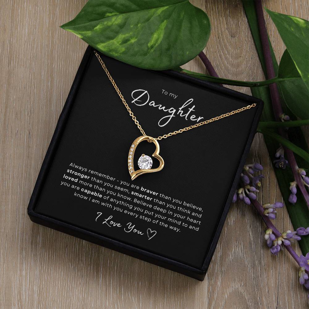 To My Daughter Forever Love Necklace