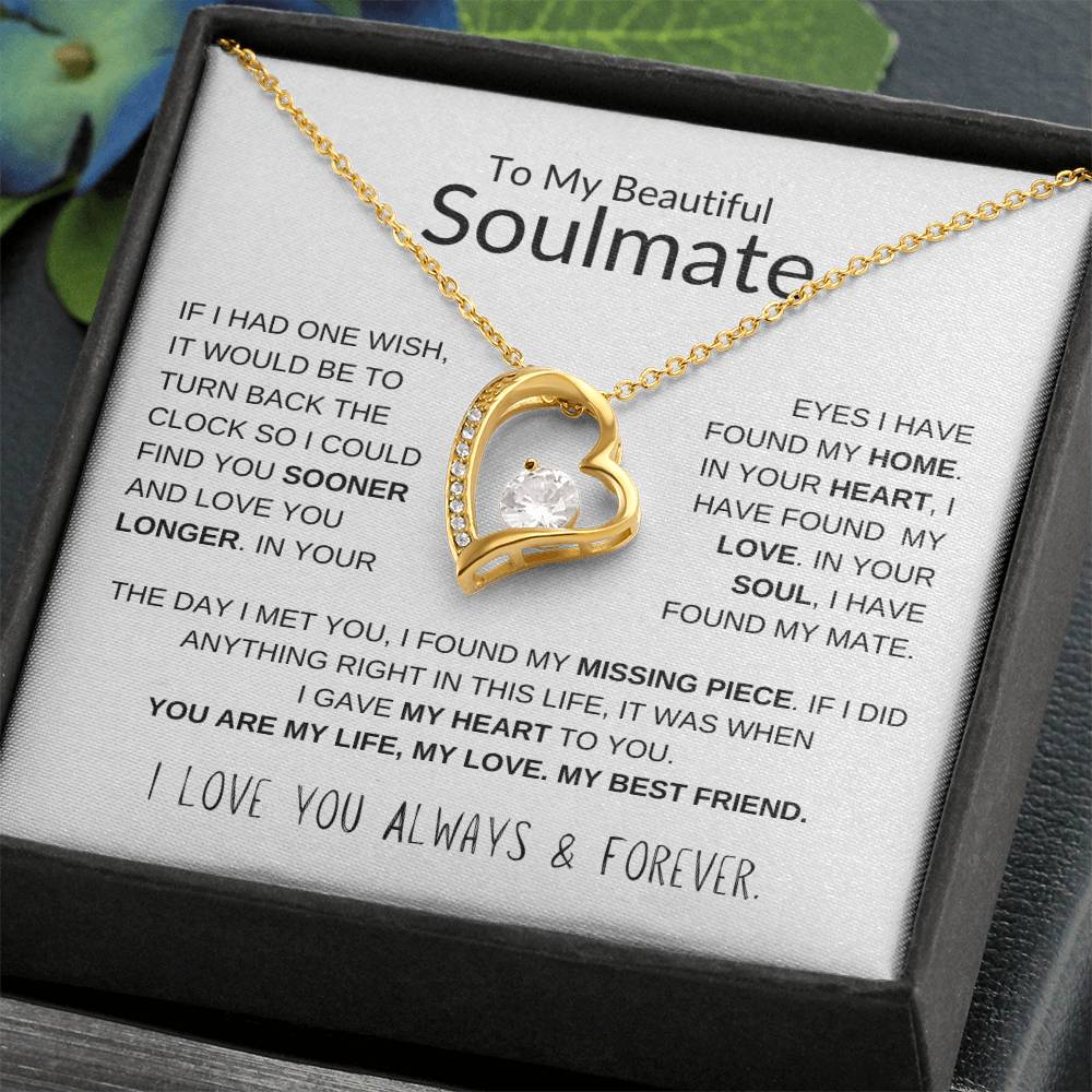 To My Beautiful Soulmate Forever Love Pendant