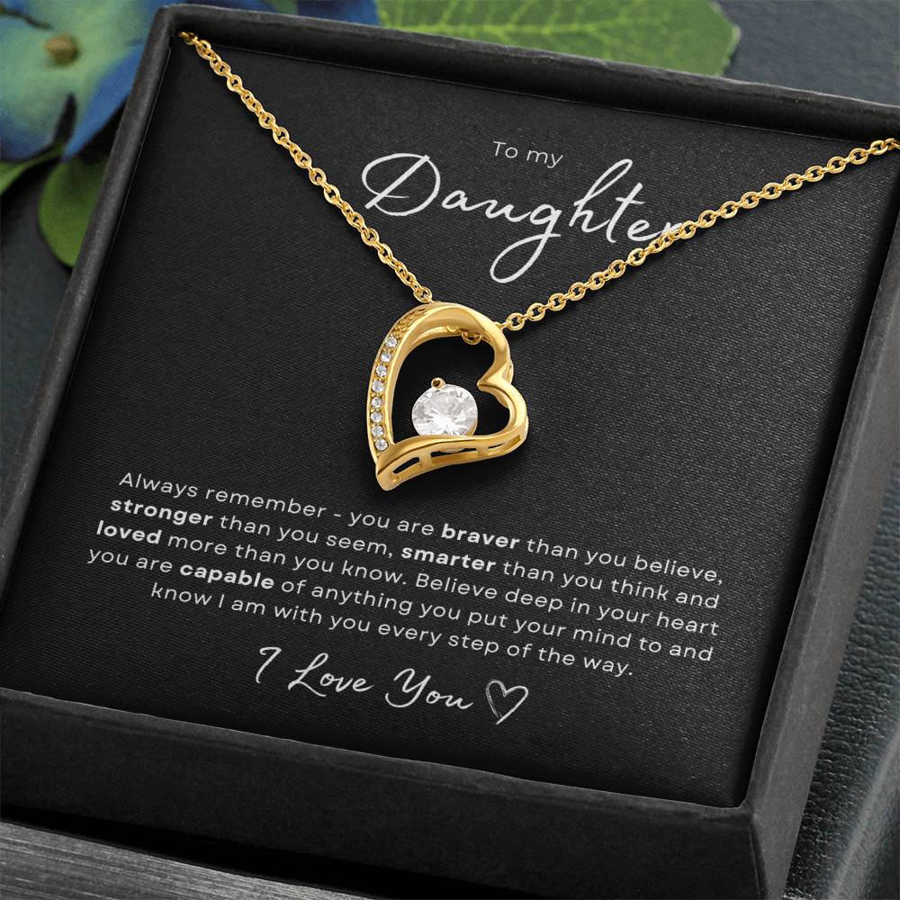 To My Daughter Forever Love Necklace