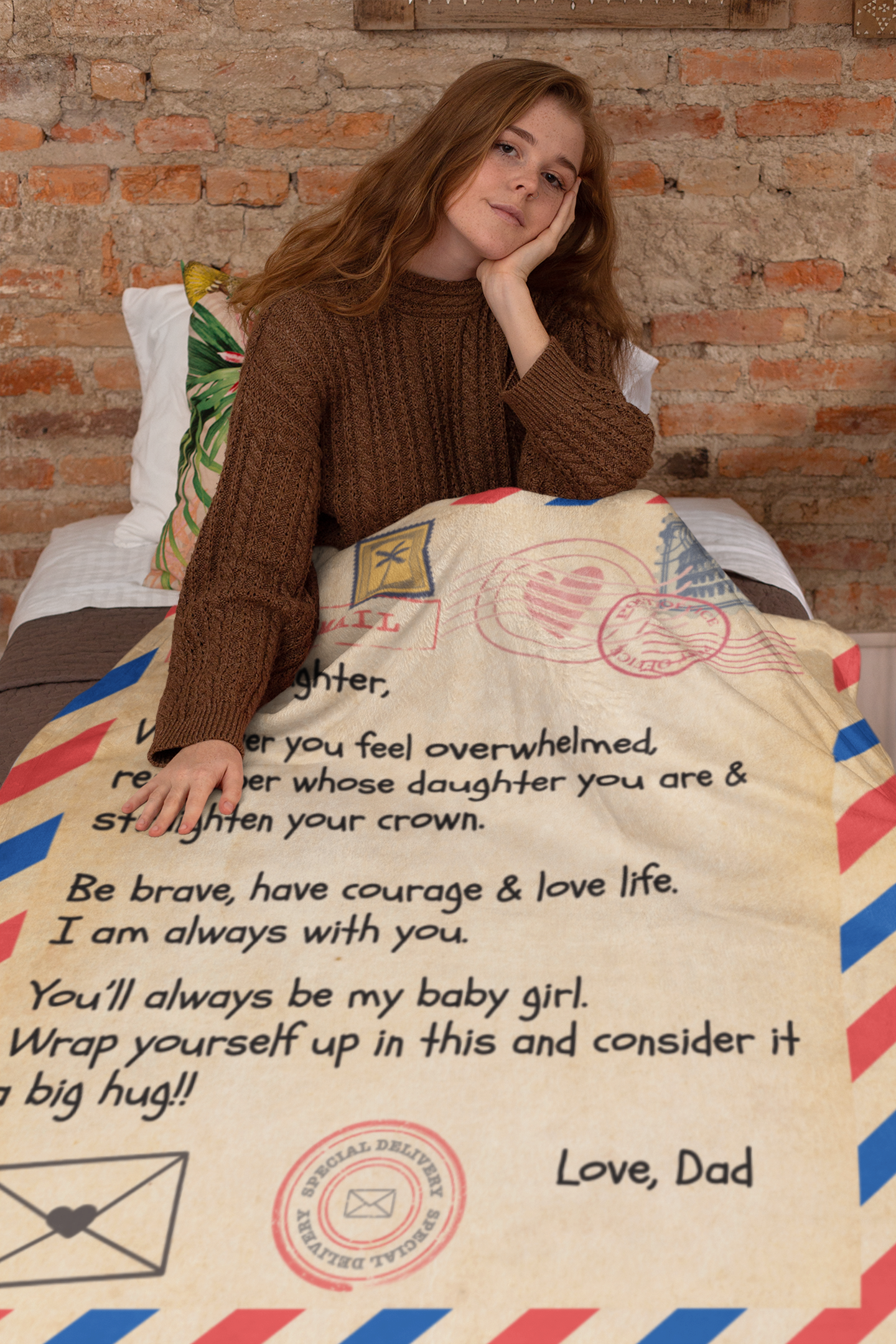 To my Daughter from Dad  Premium Sherpa Blanket 50x60