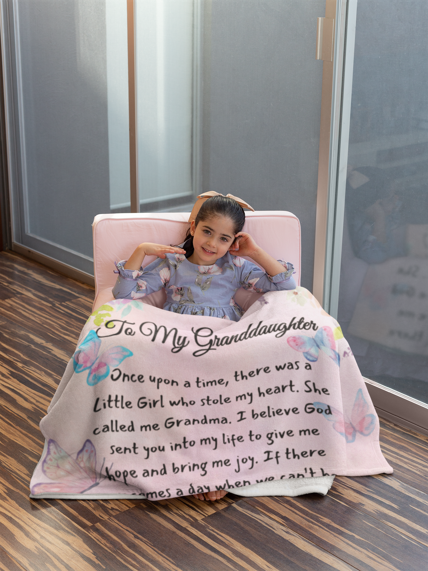 Grandaughter Unicorn and Butterfly Cozy Plush Fleece Blanket - 30x40Cozy Plush Fleece Blanket - 30x40