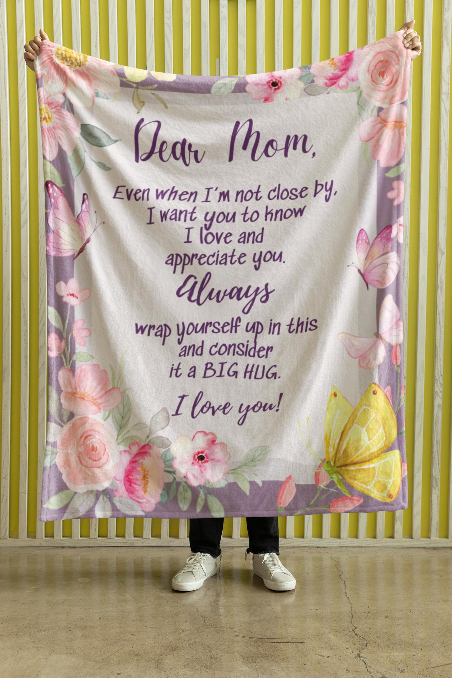 Dear Mom I love you MSHM Premium Sherpa Blanket 50x60