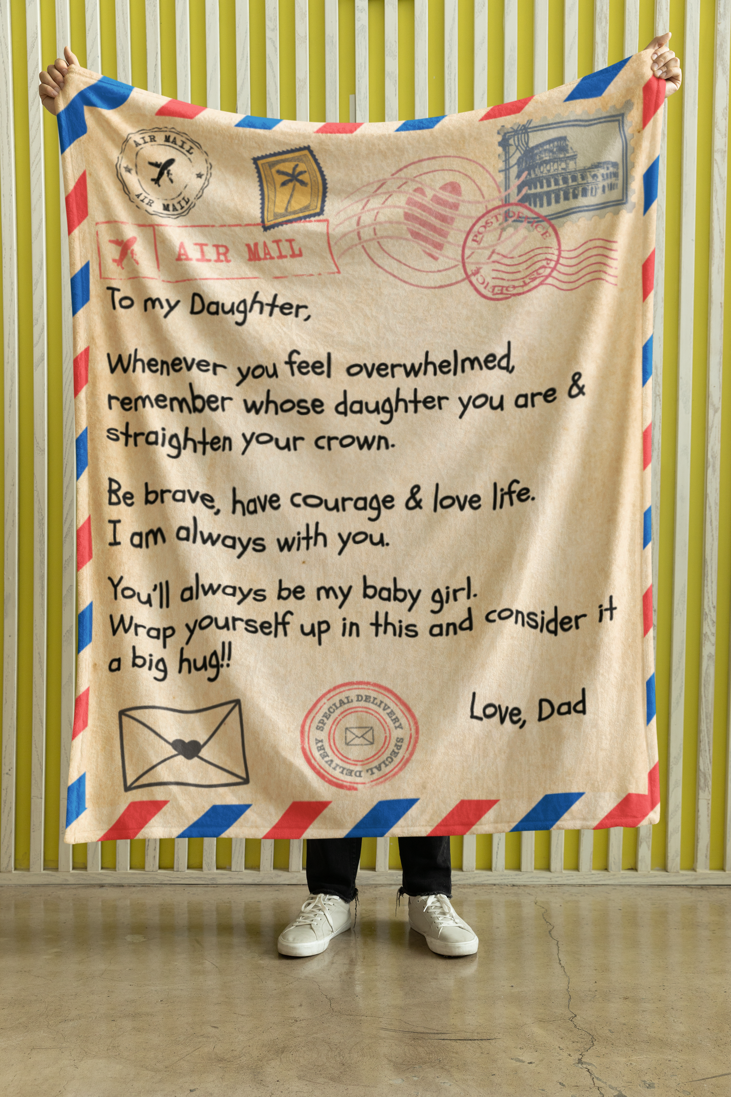 To my Daughter from Dad  Premium Sherpa Blanket 50x60